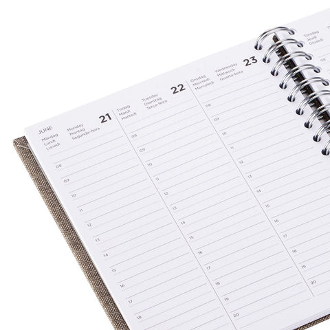 Spiralinnbundet kalender 2027 A6+ fra Bookbinders Design