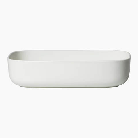 Marimekko Oiva Siirtolapuutarha Serveringsfat 20,5x28cm Sort/Hvit - Norway Designs 