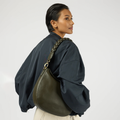 O My Bag Lana Soft Grain Leather veske i fargen moss
