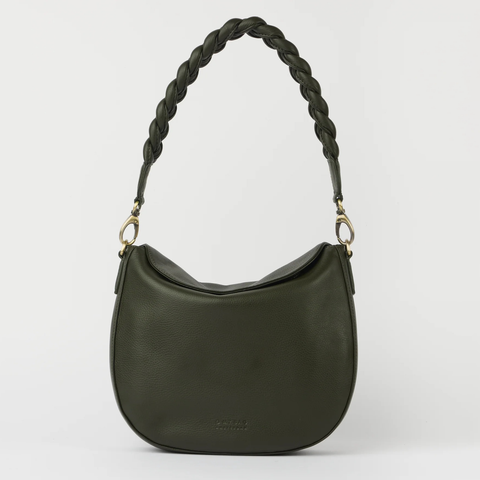O My Bag Lana Soft Grain Leather veske i fargen moss