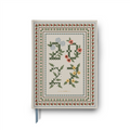 Heritage Sampler kalender 2027 fra Rifle Paper Co. med brodert stoffomslag