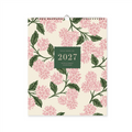 Pink Hydrangea veggkalender 2027 fra Rifle Paper Co. med blomsterillustrasjoner