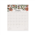 Pink Hydrangea veggkalender 2027 fra Rifle Paper Co. med blomsterillustrasjoner