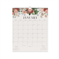 Pink Hydrangea veggkalender 2027 fra Rifle Paper Co. med blomsterillustrasjoner