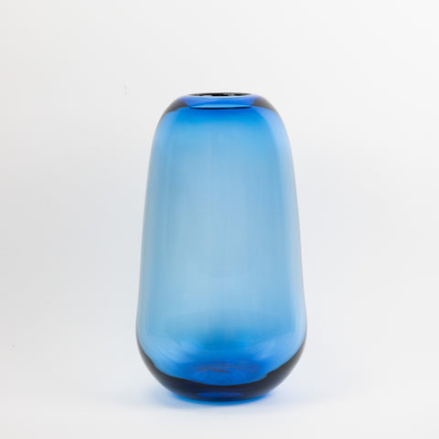 Kari Mølstad-Blåne Vase Høy 3 Klarblå-Norway Designs