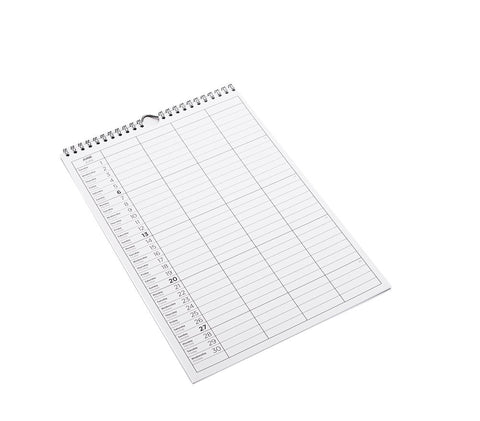 Veggkalender 2027 A4 fra Bookbinders Design i fargen dalarna blue