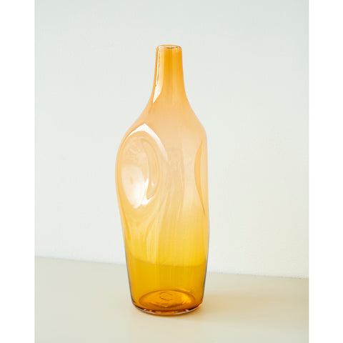 Klart Glass Fusion Flaske 36cm Orange - Norway Designs 