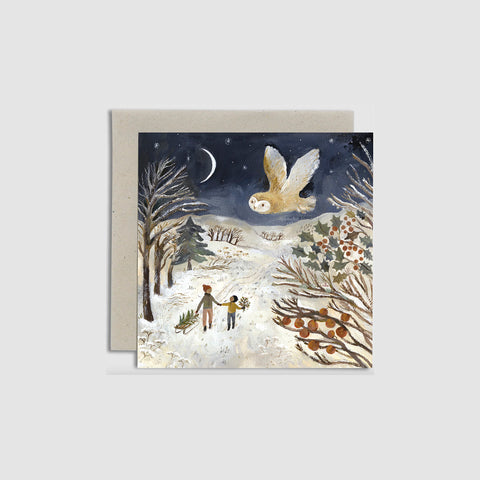 Gemma Koomen - Julekort Treading Softly Into Winter 12 x 12cm - Norway Designs