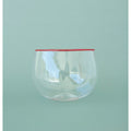 Klart Glass Farris Drikkeglass Rød - Norway Designs 