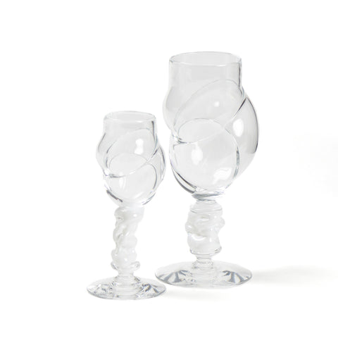 Heidi Kristiansen - Bubbeldance Schnapps Glass Hvit - Norway Designs