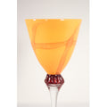 Irene Harvik - Kunstglass Kryss Vinglass Orange - Norway Designs