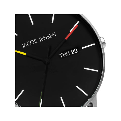 Jacob Jensen - Armbåndsur Timeless Nordic Sapphire 40mm Sort Skive - Norway Designs