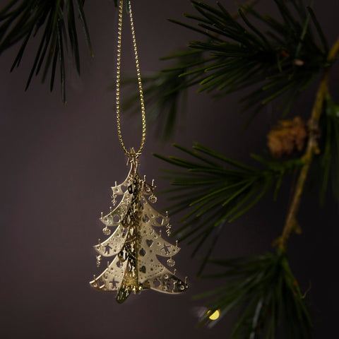 Juletrepynt Pluto 3D Juletre Gull - Norway Designs 