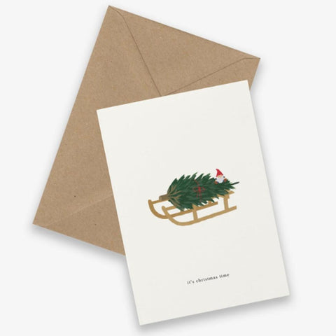 Julekort Kartotek Winter Sled - Norway Designs