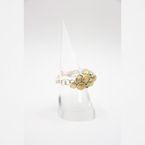 Kathrine Lindman - Seashell Ring 1 Rads Sølv/Emalje Champagne - Norway Designs