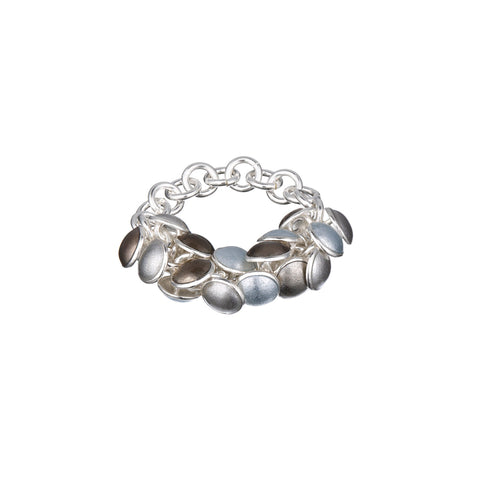 Kathrine Lindman Seashell Ring 1 Rads Sølv/Emalje Tricolor - Norway Designs 