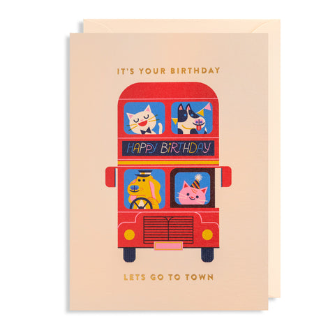 Lagom Design "It´s your birthday - lets go to town" Kort - Norway Designs