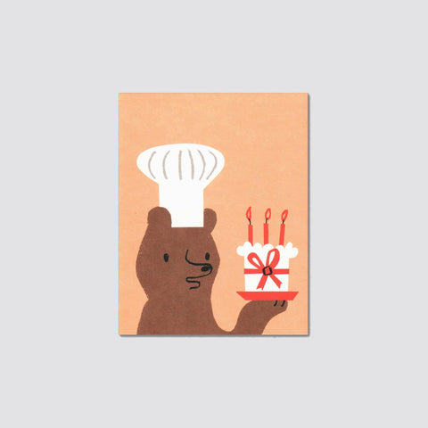 Lisa Jones Studio - Birthday Bear Minikort - Norway Designs