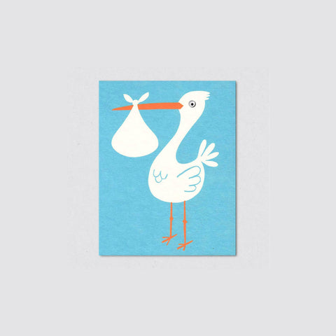 Lisa Jones Studio - Stork Blue Minikort - Norway Designs