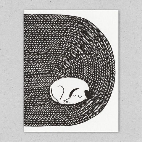 Lisa Jones Studio - Kort Dog Tired Minikort - Norway Designs