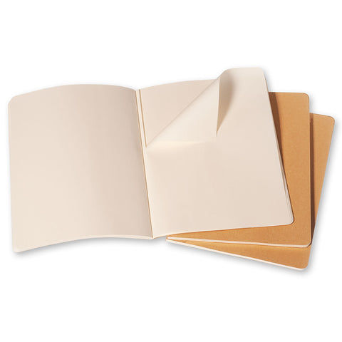 Moleskine - Cahier Notatbøker Blank XL 3stk Kraft - Norway Designs