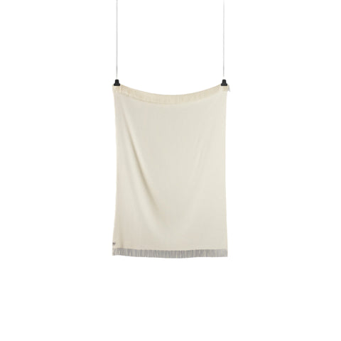 Røros Tweed - Kattefot Pledd Hvit - Norway Designs