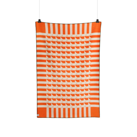 Røros Tweed Kvam Pledd Orange Throw - Norway Designs 
