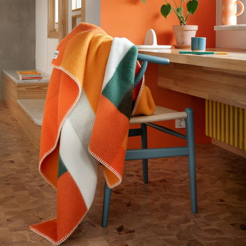 Røros Tweed - Mikkel Pledd Orange - Norway Designs