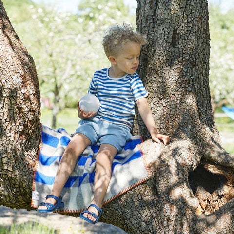 Røros Tweed - Kvam Babypledd Blå - Norway Designs