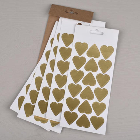 Stefan Papir - Klistremerker hjerte gull - Norway designs