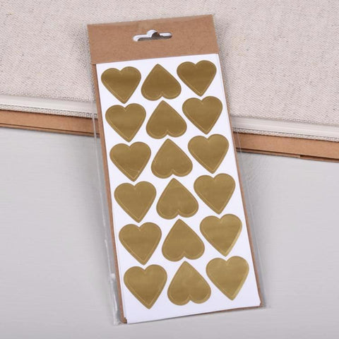 Stefan Papir - Klistremerker hjerte gull - Norway designs