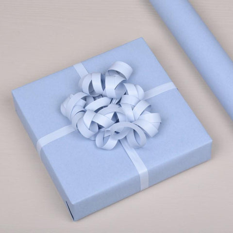 Stefan Papir -  matt - Gavepapir - Himmelblå - 5m - Norway Designs