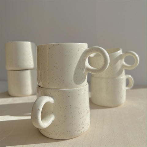 Karin Amdal Sand Teacup Porcelain w/Sand
