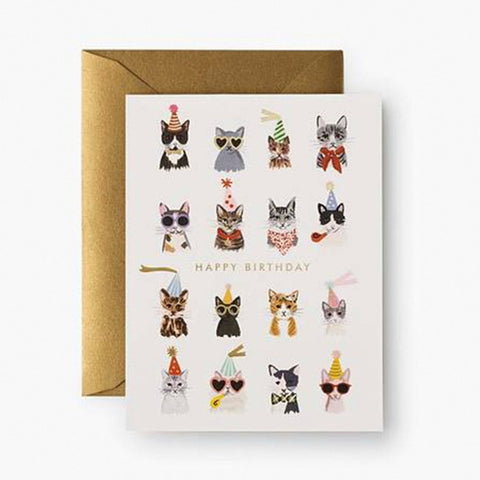 Rifle Paper Co. - Cool Cats Birthday Kort - Norway Designs