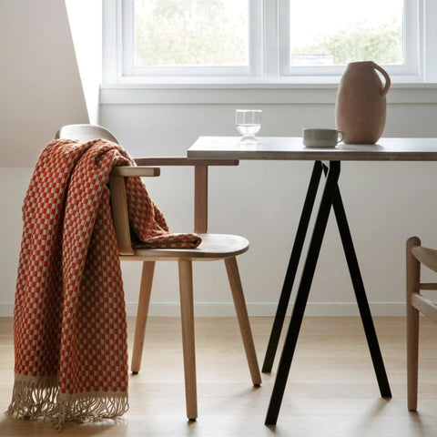 Røros Tweed - Isak Pledd Red Sumac - Norway Designs