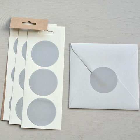 Stefan papir - Klistremerker oblat sølv - Norway designs