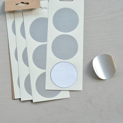 Stefan papir - Klistremerker oblat sølv - Norway designs